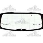 REAR WINDOW HEATED GREEN W/ANT 1 HOLE SK SERIES